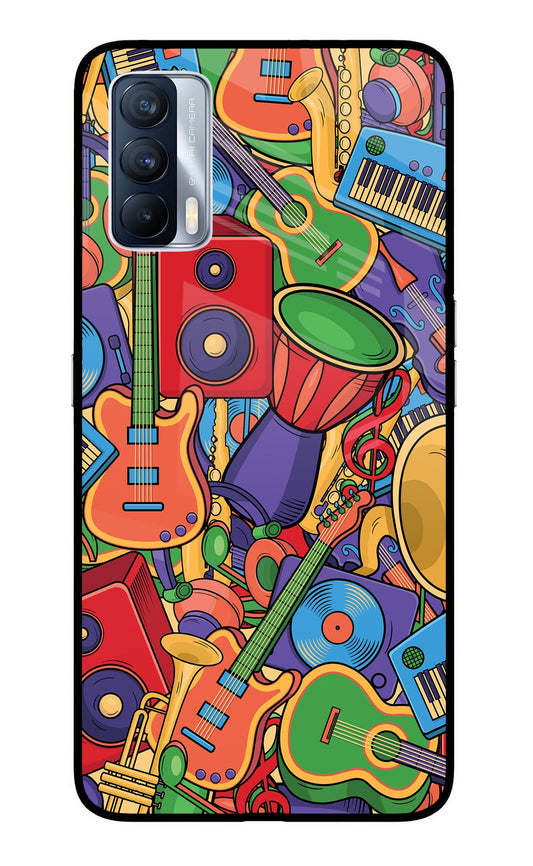 Music Instrument Doodle Realme X7 Glass Case