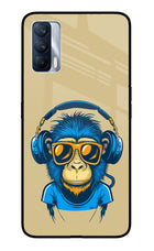 Monkey Headphone Realme X7 Glass Case Back Cover by Casekaro