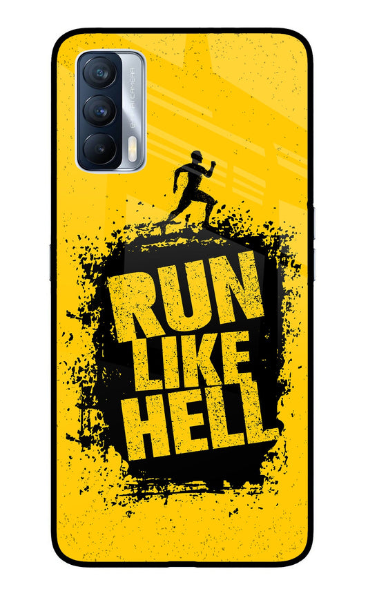 Run Like Hell Realme X7 Glass Case