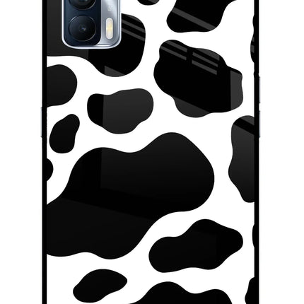 Cow Spots Realme X7 Glass Case