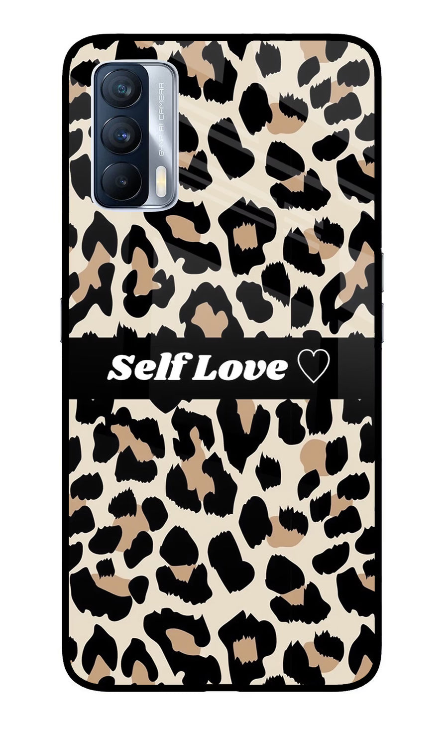 Leopard Print Self Love Realme X7 Back Cover, Glass case