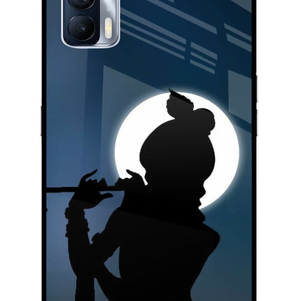 Shri Krishna Silhouette Realme X7 Glass Case Back Cover by Casekaro