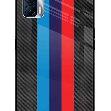 BMW Stripes Pattern Realme X7 Glass Case Back Cover by Casekaro