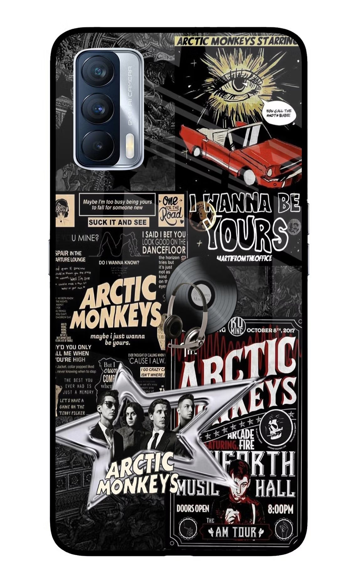 Arctic Monkeys Realme X7 Glass Case Back Cover by Casekaro