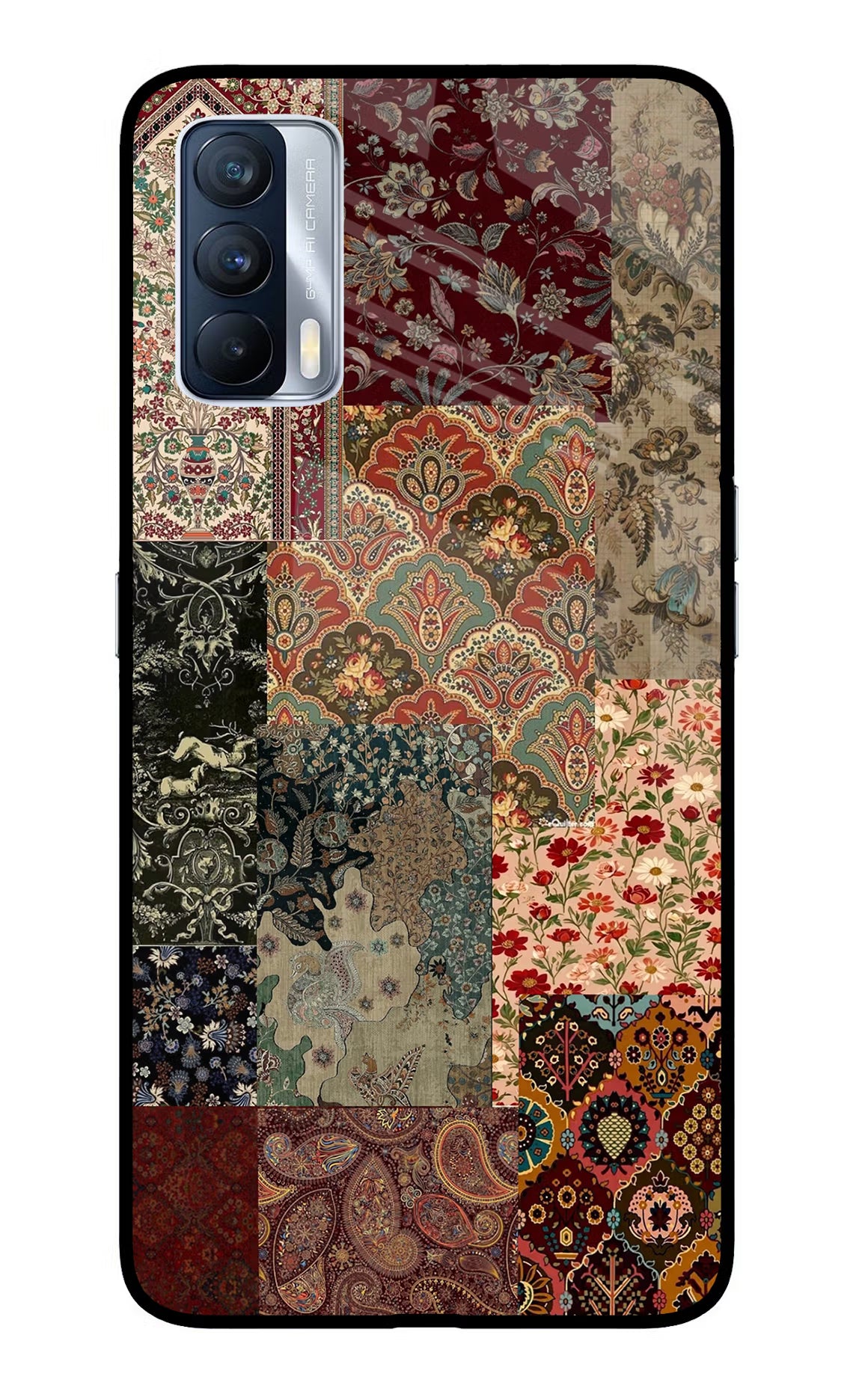 Desi Print Realme X7 Glass Case Back Cover by Casekaro
