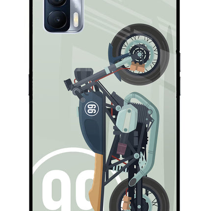 Classic Cafe Racer 99 Realme X7 Glass Case Back Cover by Casekaro