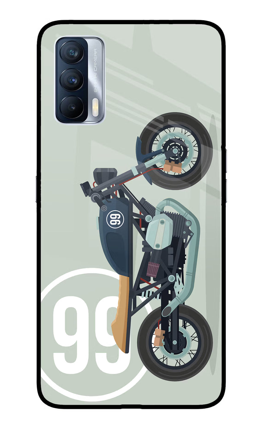 Classic Cafe Racer 99 Realme X7 Back Cover, Glass case