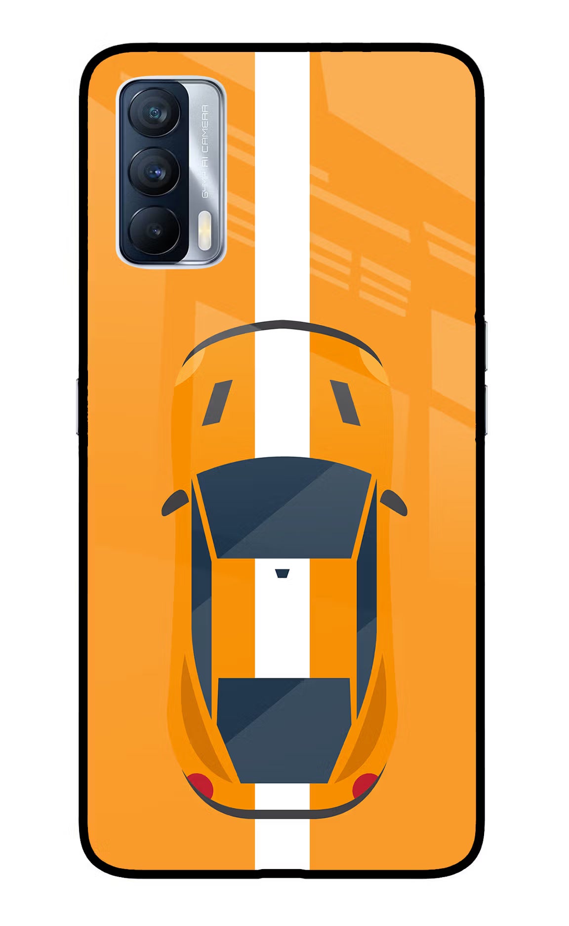 Highway Pursuit Realme X7 Glass Case Back Cover by Casekaro