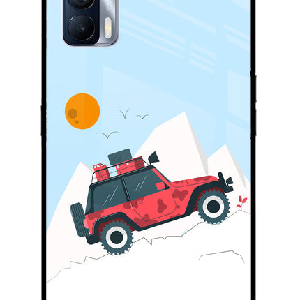 Mountain Trail Beast Realme X7 Glass Case Back Cover by Casekaro