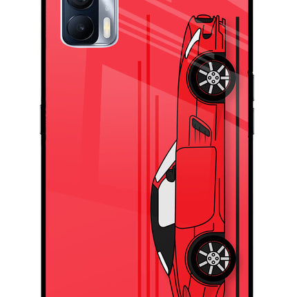 Red Velocity Realme X7 Glass Case Back Cover by Casekaro