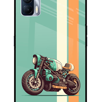 Striped Moto Drift Realme X7 Glass Case Back Cover by Casekaro