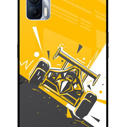 Track King Realme X7 Glass Case Back Cover by Casekaro