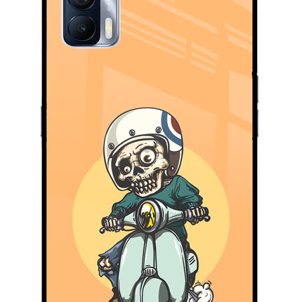 Undead Biker Realme X7 Glass Case Back Cover by Casekaro