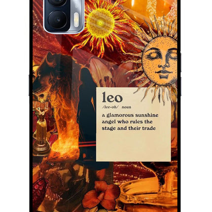 Leo Zodiac Realme X7 Glass Case Back Cover by Casekaro