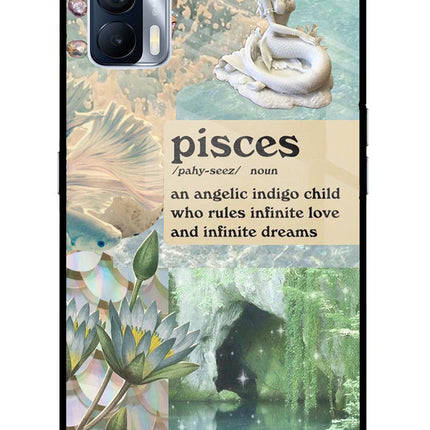 Pisces Zodiac Realme X7 Glass Case Back Cover by Casekaro