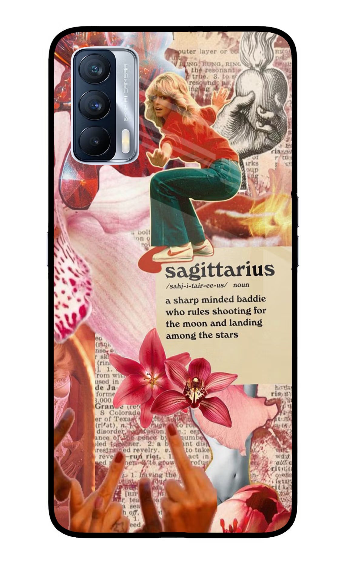 Sagittarius Zodiac Realme X7 Glass Case