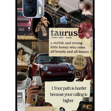 Taurus Zodiac Realme X7 Glass Case Back Cover by Casekaro