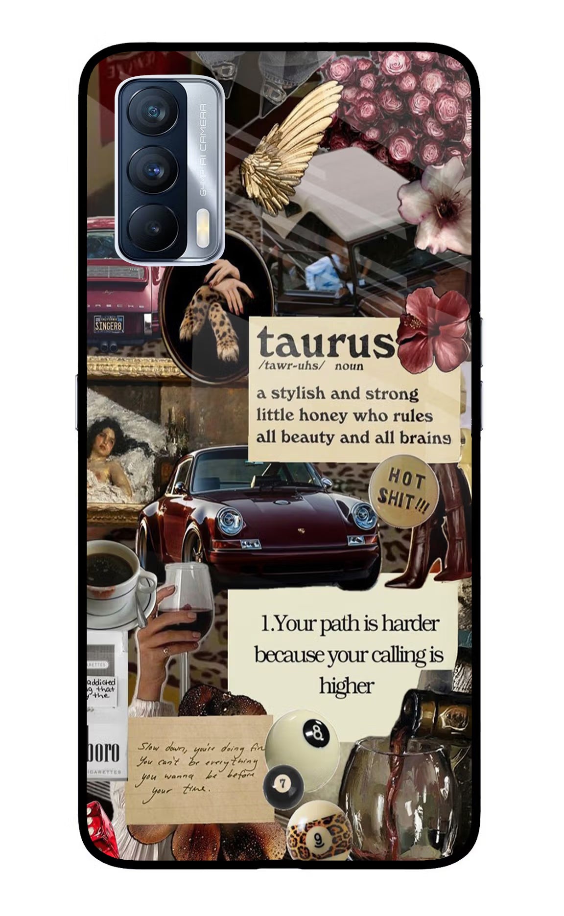 Taurus Zodiac Realme X7 Glass Case Back Cover by Casekaro