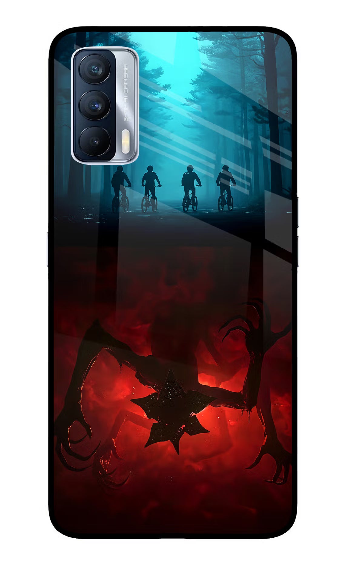 Ordinary Things Downside Up Realme X7 Glass Case Back Cover by Casekaro