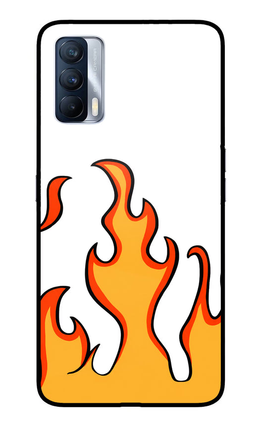 Fired Up – White Realme X7 Glass Case
