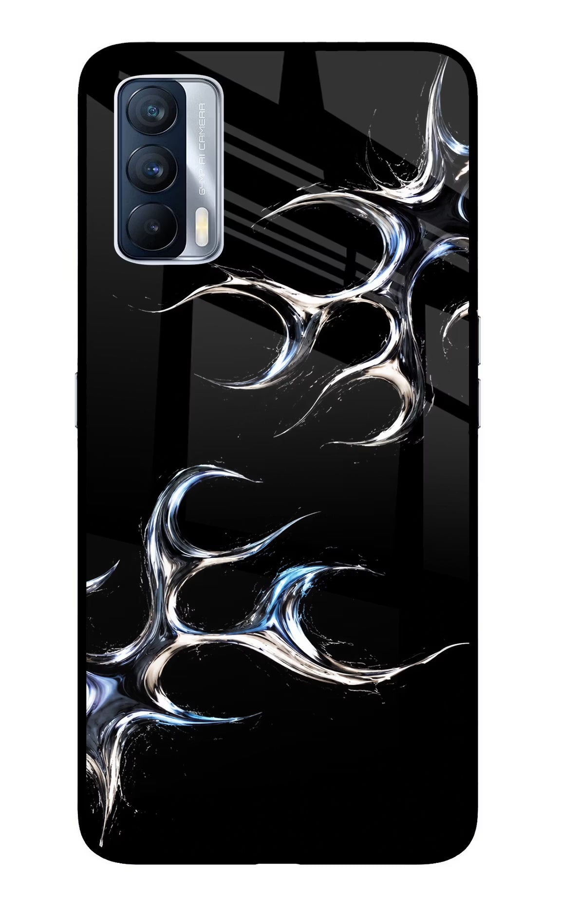 Chrome Tribal Realme X7 Glass Case Back Cover by Casekaro
