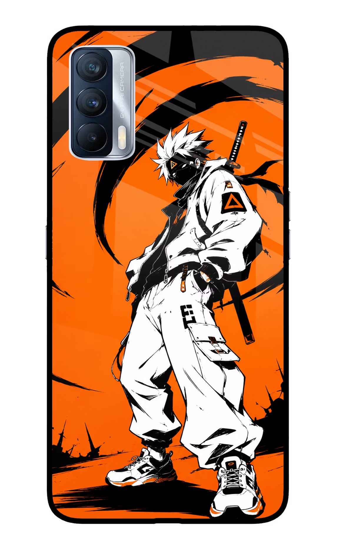 Street Samurai  Realme X7 Glass Case Back Cover by Casekaro