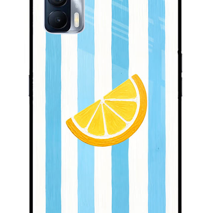 Summer Lemon Realme X7 Glass Case Back Cover by Casekaro