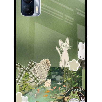 Aesthetic anime Realme X7 Glass Case Back Cover by Casekaro