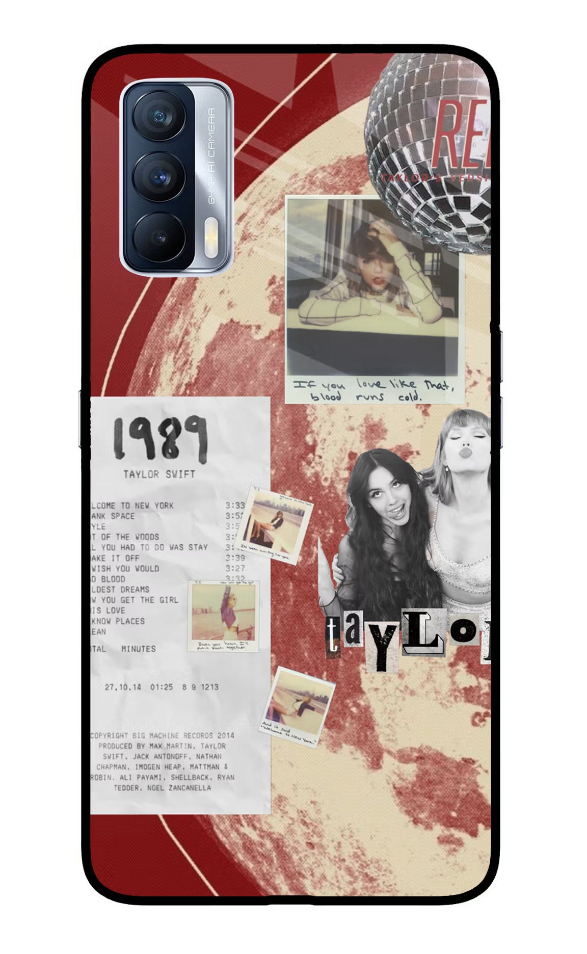 Taylor Swift Realme X7 Glass Case Back Cover by Casekaro