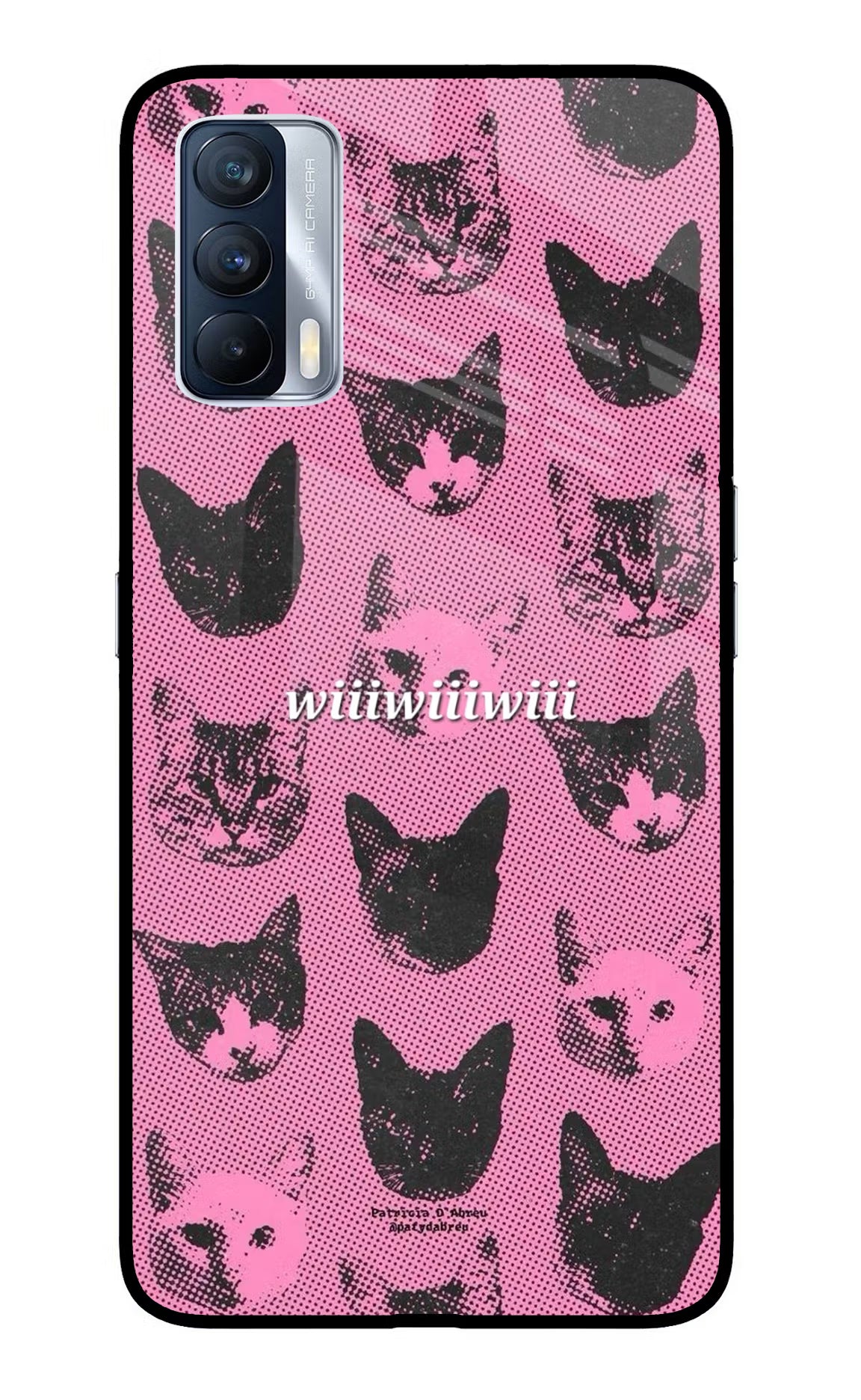 Pink Cats Realme X7 Glass Case Back Cover by Casekaro