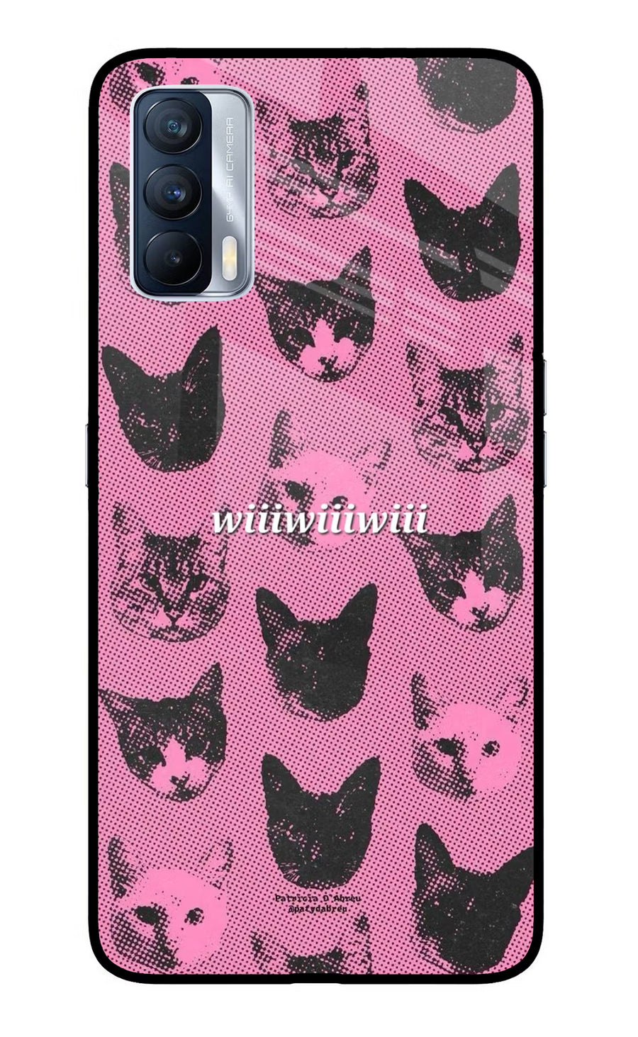 Pink Cats Realme X7 Back Cover, Glass case