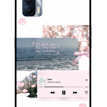 Wave to earth Realme X7 Glass Case Back Cover by Casekaro
