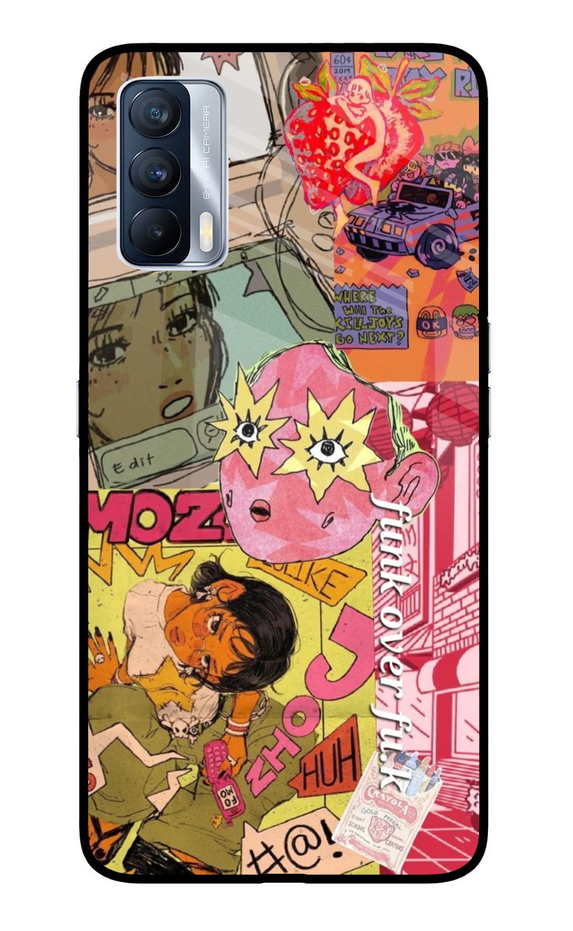Funkover Realme X7 Glass Case