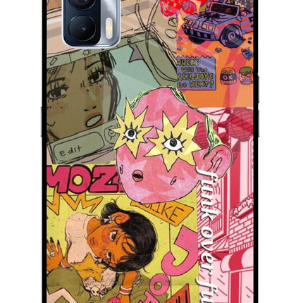 Funkover Realme X7 Glass Case Back Cover by Casekaro