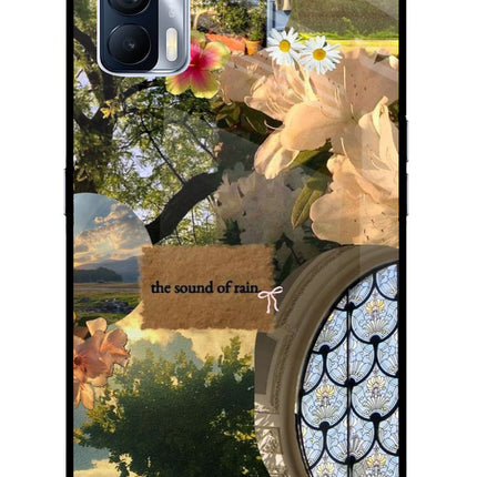 Rain Realme X7 Glass Case Back Cover by Casekaro