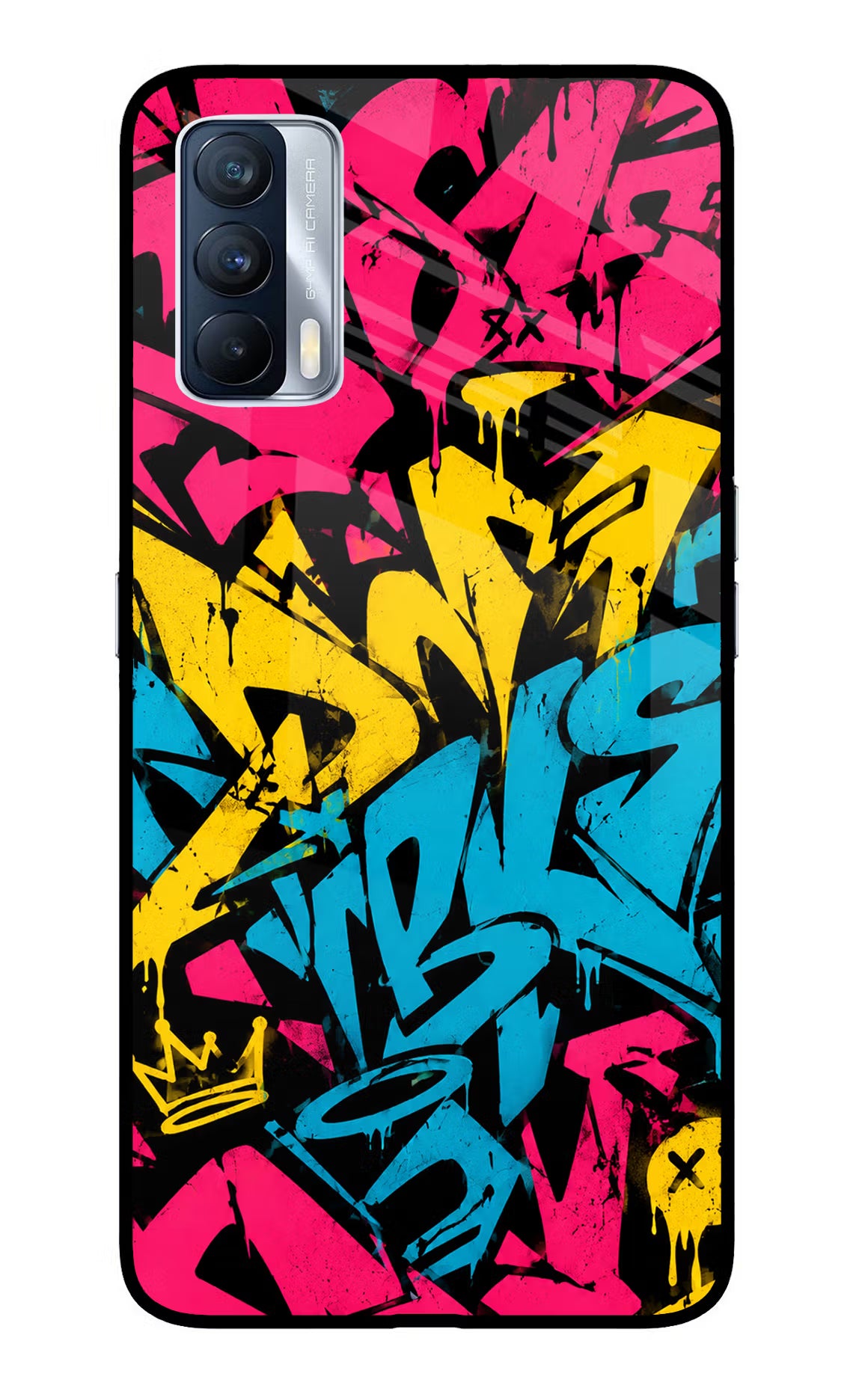 Graffiti Vibe Realme X7 Glass Case