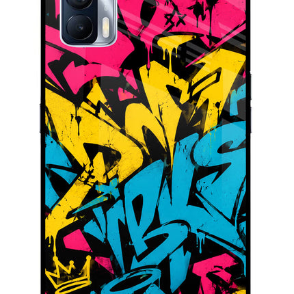 Graffiti Vibe Realme X7 Glass Case Back Cover by Casekaro