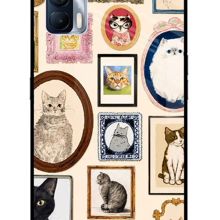 Mirror Cats Realme X7 Glass Case Back Cover by Casekaro