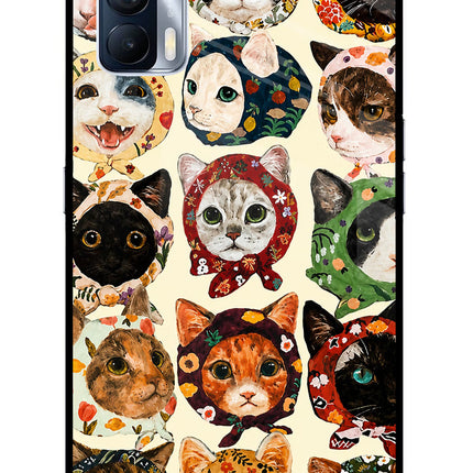 Cool Cat Realme X7 Glass Case Back Cover by Casekaro