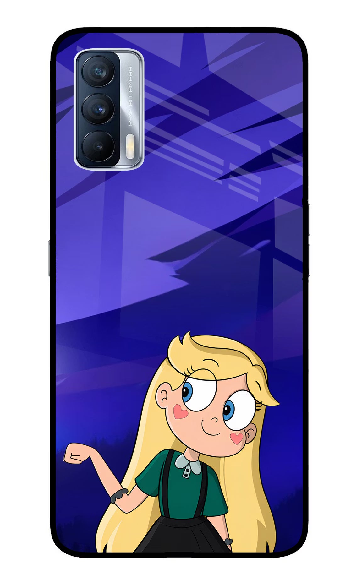 Star Glow Realme X7 Glass Case