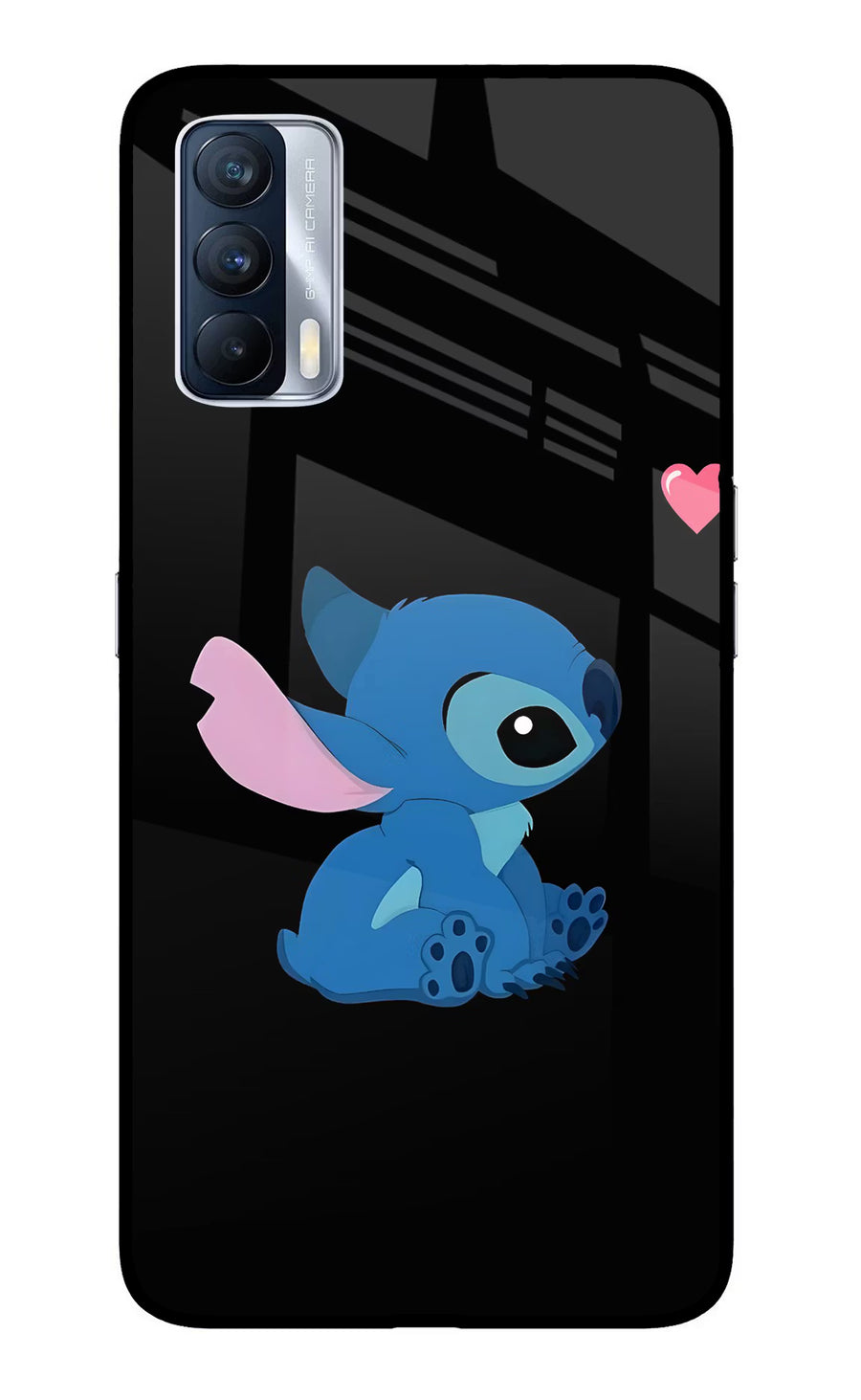 Stitch Crush Realme X7 Back Cover, Glass case