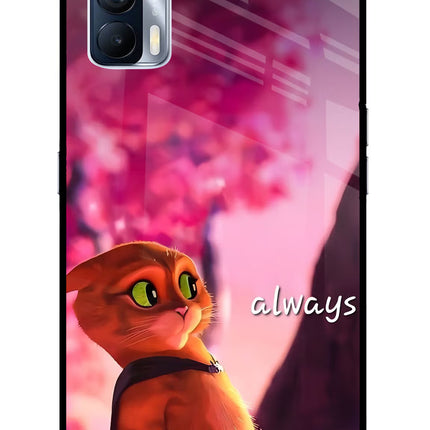 Always Cat Realme X7 Glass Case Back Cover by Casekaro