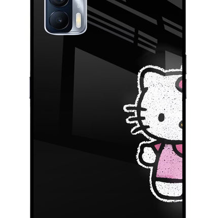 Kitty Charm Realme X7 Glass Case Back Cover by Casekaro