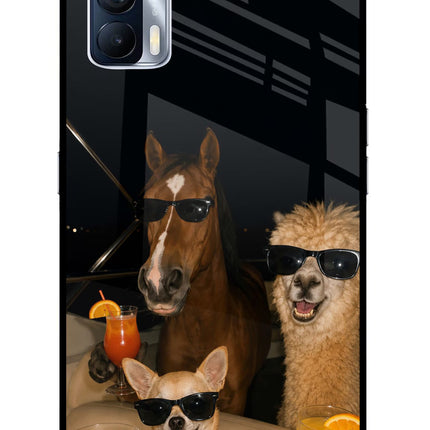 Party Squad Realme X7 Glass Case Back Cover by Casekaro