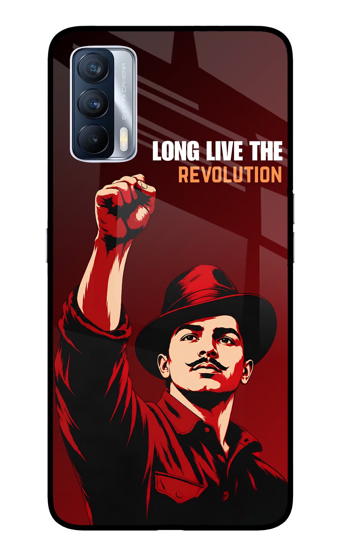 Bhagat Singh Revolution Realme X7 Glass Case