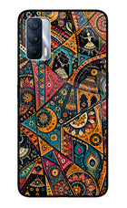 Folk Print Realme X7 Glass Case