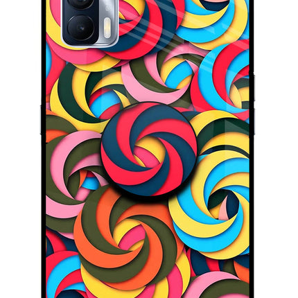 Spiral Pattern Realme X7 Pop Case by Casekaro