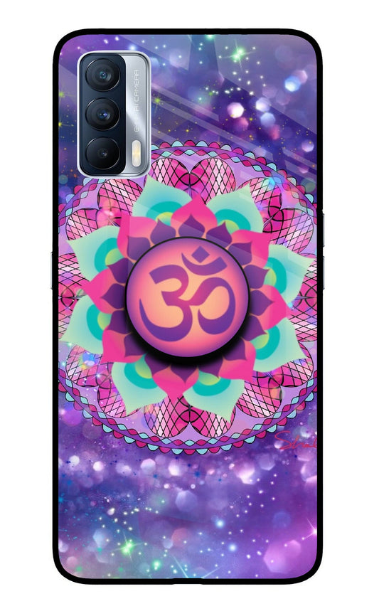 Om Purple Realme X7 Glass Case