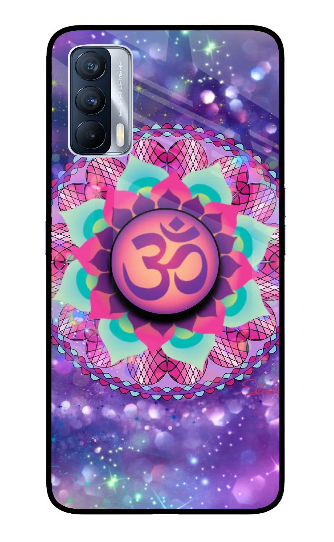 Om Purple Realme X7 Pop Case by Casekaro