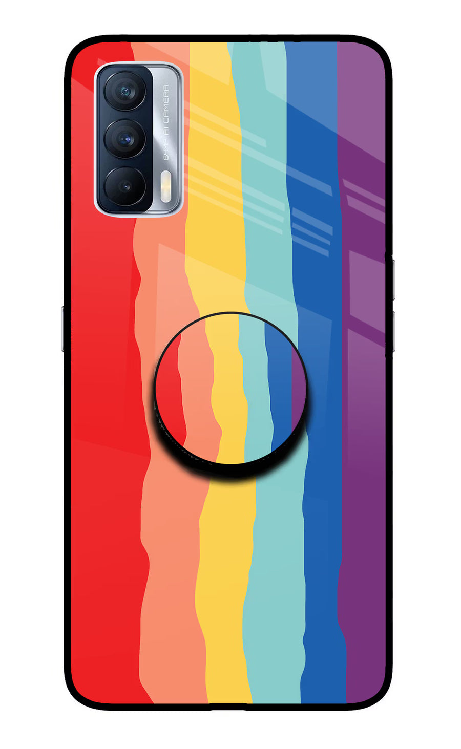 Rainbow Realme X7 Pop Case, Glass case